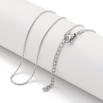 Non-Tarnish 304 Stainless Steel Boston Link Chain Necklaces NJEW-R266-06P-1
