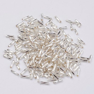 Glass Twisted Bugle Beads X-SEED-E002-9mm-821#-1
