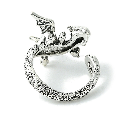 Dragon Alloy Open Cuff Rings RJEW-K275-22AS-1