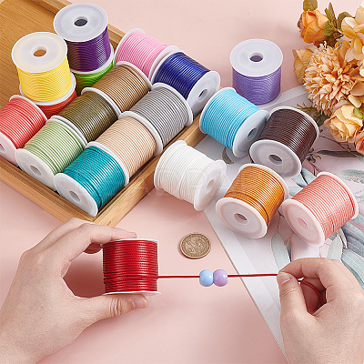 20 Rolls 20 Colors Waxed Polyester Cords YC-PH0002-45-1