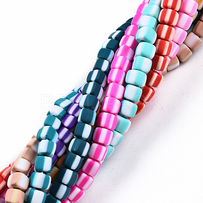 Handmade Polymer Clay Beads Strands CLAY-N010-074-1
