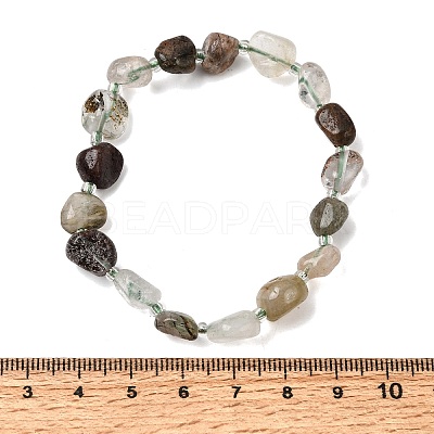 Natural Lodolite Quartz Beads Bracelets GG-CBA05D5-02B-09-1