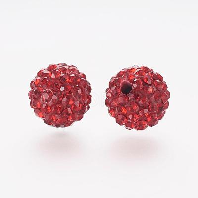 Polymer Clay Rhinestone Beads RB-K050-10mm-C22-1