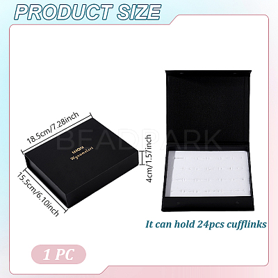 Paper Cardboard Cuff-link Gift Storage Boxes CON-WH0112-029-1