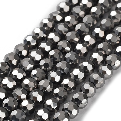 Electroplate Glass Bead Strands EGLA-R042-6mm-06-1