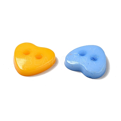 Acrylic Heart Buttons BUTT-E071-A-M-1