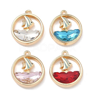 Alloy Glass Pendants FIND-B061-05G-B-1
