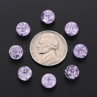 Transparent Crackle Acrylic Beads MACR-S373-66-N06-1