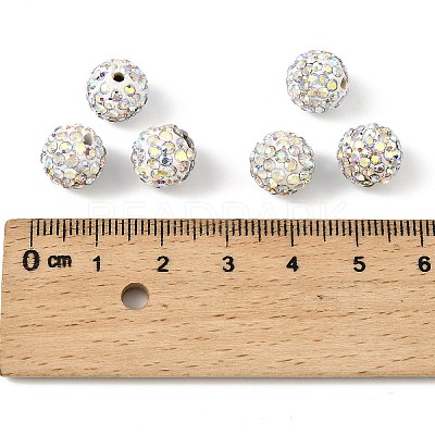 Polymer Clay Rhinestone Beads RB-N006-18-1