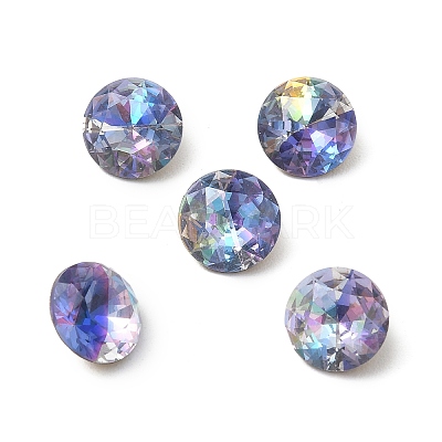 Pointed Back & Back Plated K9 Glass Rhinestone Cabochons RGLA-J012-10mm-539LS-1