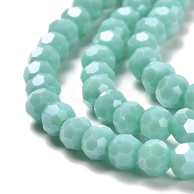 Electroplate Opaque Glass Beads Strands EGLA-A035-P4mm-A14-1