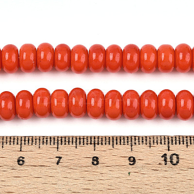 Opaque Spray Painted Glass Beads X-GLAA-ZX008-8mm-18M-1