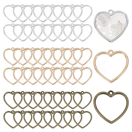 90Pcs 3 Colors Zinc Alloy Pendants FIND-GA0004-25-1