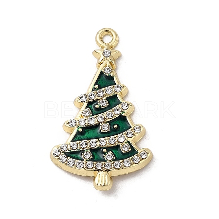 Alloy Enamel Pendants with Rhinestone X-FIND-H055-16G-02-1