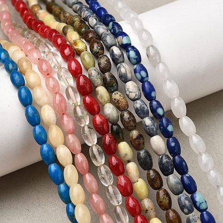 Natural & Synthetic Mixed Gemstone Beads Strands G-K362-I-01-1