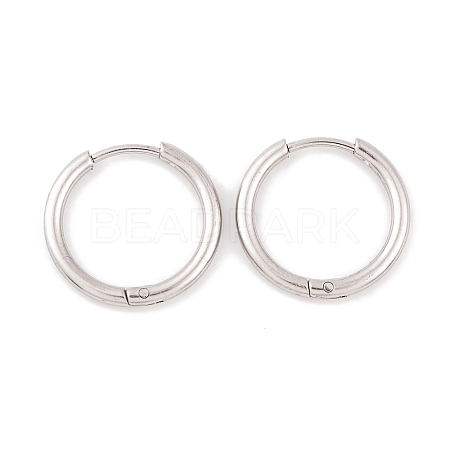 Non-Tarnish Round Ring 304 Stainless Steel Hoop Earrings for Women EJEW-G388-02B-P-1