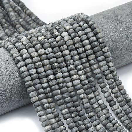 Natural Larvikite Beads Strands G-P575-A38-6x4mm-1