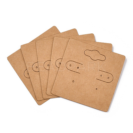 Kraft Paper Earring Display Cards with Hanging Hole EDIS-N010-01-1-1