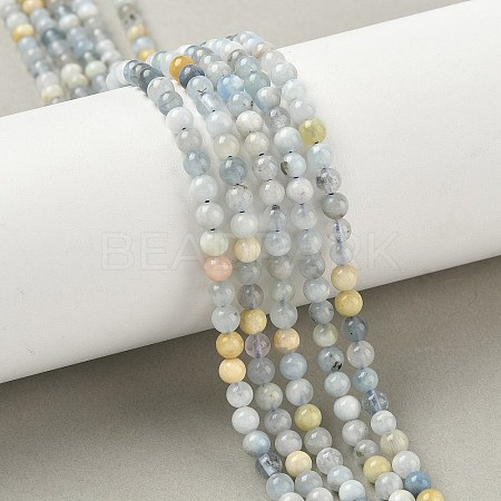 Natural Aquamarine Beads Strands G-D327-A01-5mm-1