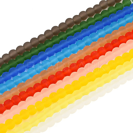 Transparent Glass Beads Strands GLAA-T032-T8mm-MD-1