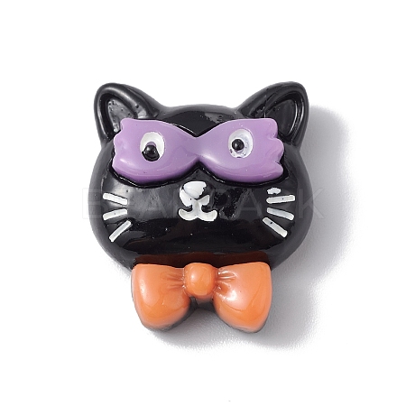 Halloween Theme Opaque Resin Cabochons RESI-E035-01H-1