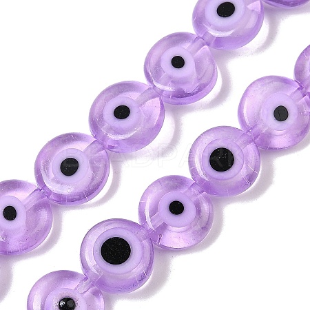 Handmade Evil Eye Lampwork Beads Strands LAMP-G164-10C-02-1