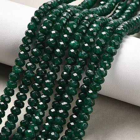 Dyed Natural Malaysia Jade Rondelle Beads Strands X-G-E316-2x4mm-05-1