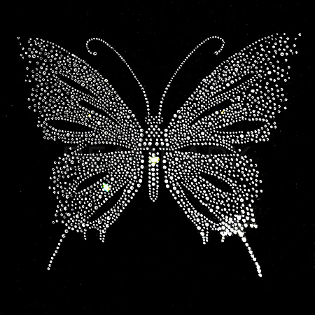 Butterfly Shape Hotfix Rhinestone Appliques WG59545-04-1