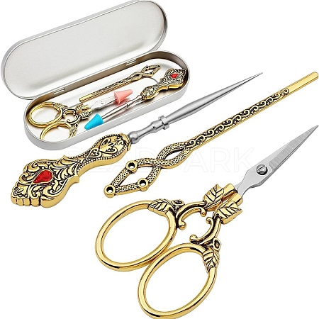 Stainless Steel Scissors Needle Sewing Tool Set PW-WG68066-02-1