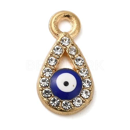 Alloy Enamel Rhinestone Glass Pendants ENAM-U003-02G-09-1