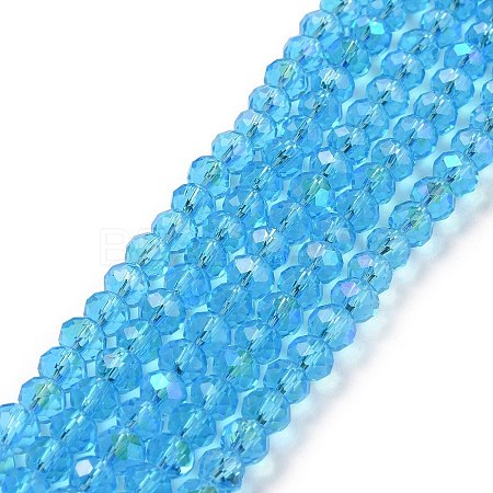 Electroplate Glass Beads Strands EGLA-A034-T6mm-L03-1