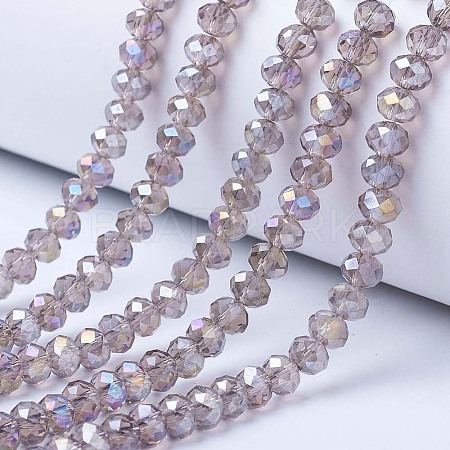 Electroplate Glass Beads Strands EGLA-A034-T3mm-B19-1