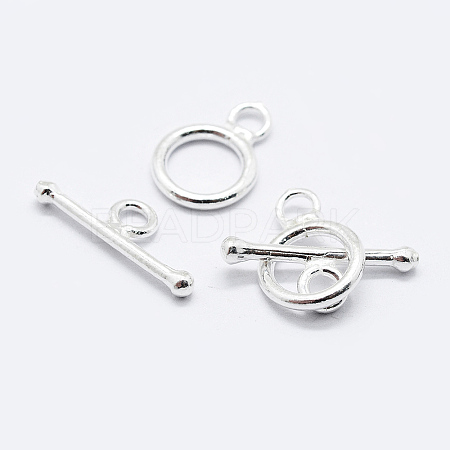 925 Sterling Silver Toggle Clasps X-STER-K167-078S-1