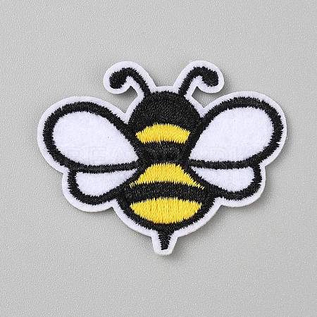 Polyester Embroider Thread Iron on Sew On Patches PATC-WH0023-03-1