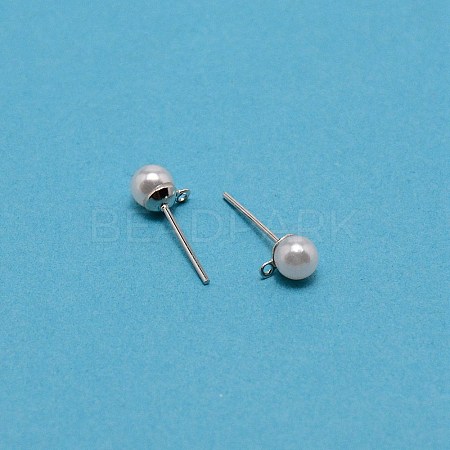 304 Stainless Steel Stud Earring Findings STAS-WH0029-02A-02-1