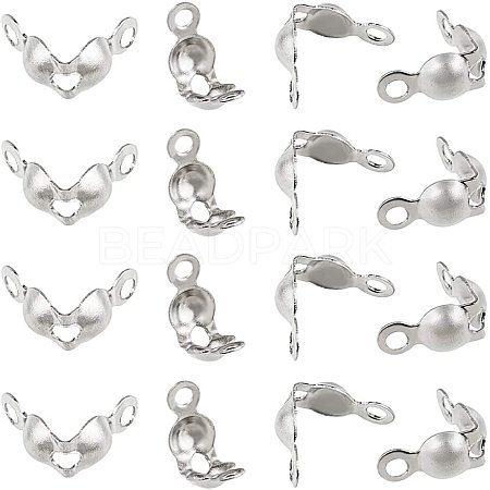 Stainless Steel Bead Tips Knot Covers STAS-NB0004-23-1