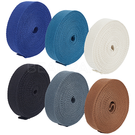 6 Colors Flat Polycotton Ribbon OCOR-BC0006-21A-1