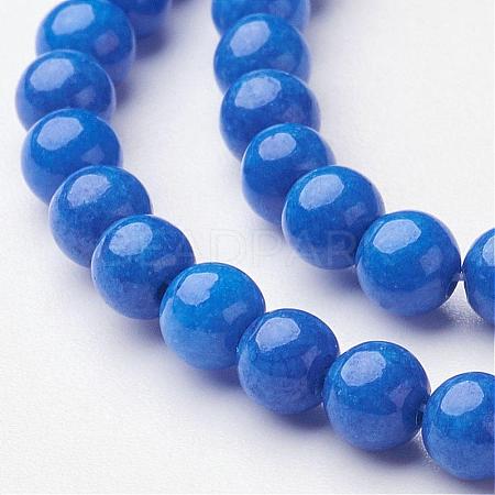 Natural Mashan Jade Round Beads Strands G-D263-4mm-XS08-1