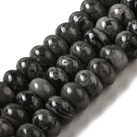 Natural Map Stone Beads Strands G-G102-C04-01-1