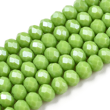 Electroplate Glass Beads Strands EGLA-A034-P4mm-A28-1