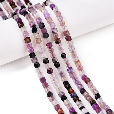 Dyed Natural Agate Beads Strands G-T138-211D-1