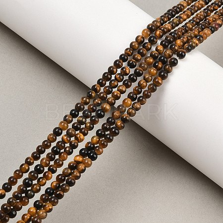 Natural Tiger Eye Beads Strands G-S259-21-3mm-1