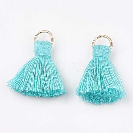 Polycotton(Polyester Cotton) Tassel Pendant Decorations X-FIND-S280-08-1