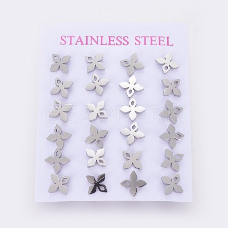 304 Stainless Steel Stud Earrings EJEW-L227-081P-1