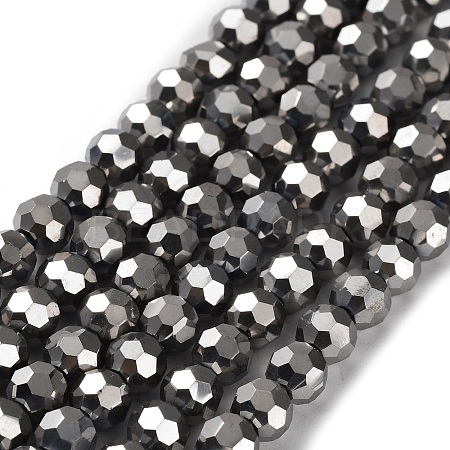 Electroplate Glass Bead Strands EGLA-R042-6mm-06-1