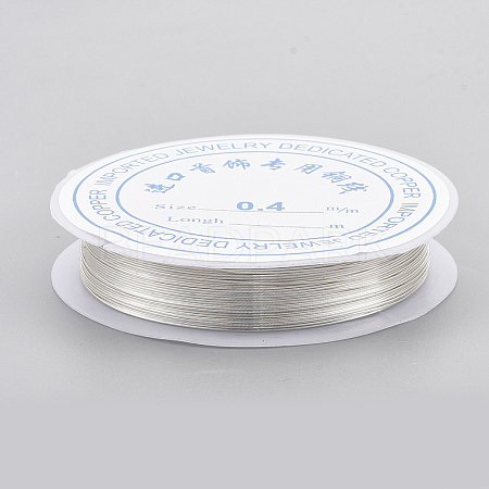 Round Copper Jewelry Wire X-CWIR-Q006-0.4mm-S-1