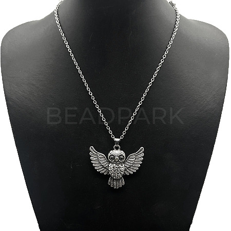 Fashionable Simple Alloy Rhinestone Pendant Necklaces XI3404-4-1