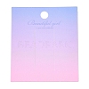 Gradient Color Rectangle Paper Hair Clip Display Cards with Hanging Hole CDIS-T004-19A-1