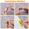 6Pcs 3 Colors Plastic Toilet Lid Handle FIND-FH0009-34-3