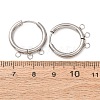 304 Stainless Steel Huggie Hoop Earring Findings STAS-D183-03B-P-2